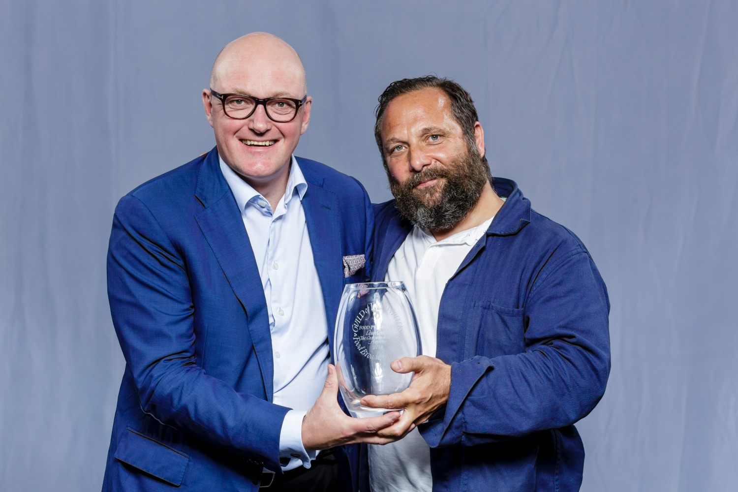 Hans Frode Kielland Asmyhr (left) from Seafood from Norway and Dan Saladino